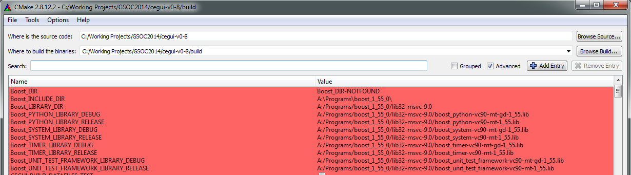 How to set CMake Boost variables